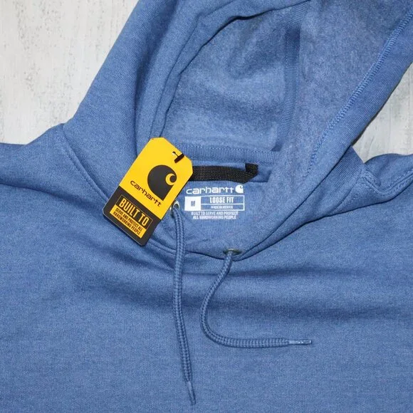 NEW Carhartt Men's Loose Fit Midweight Signature Sleeve Logo Hooded Sweatshirt - Picture 5 of 5